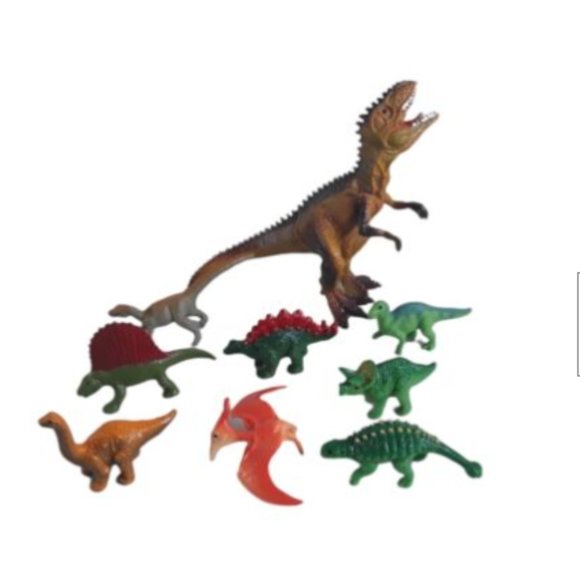 Dinosaur Figures Toy Plastic Lot Of 9 Please Look At Pictures - Picture 2 of 11